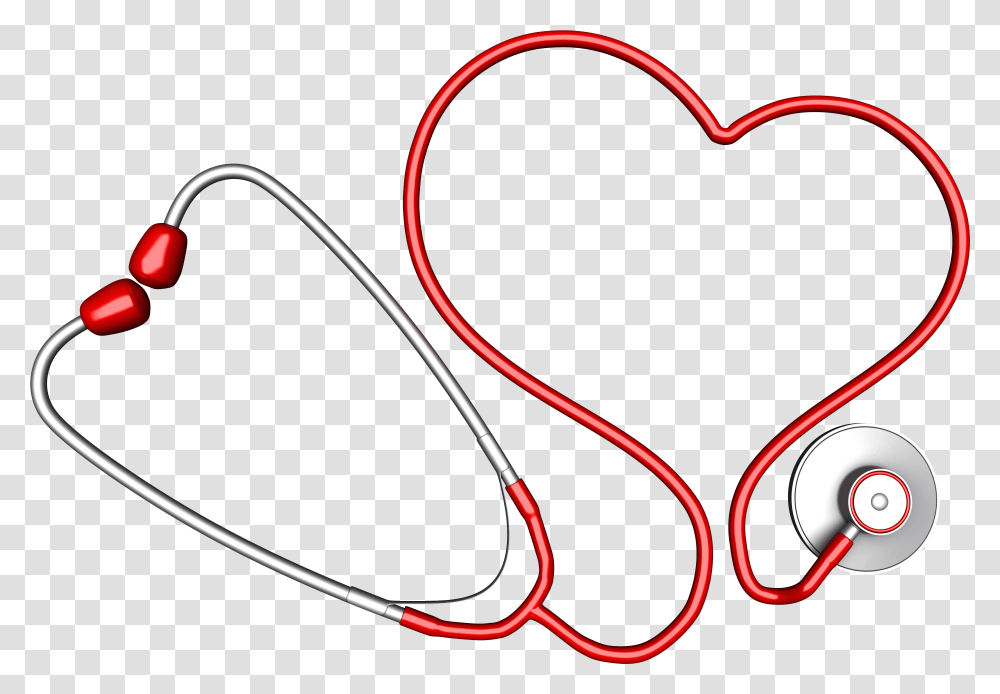 Stethoscope Heart Nursing Stock Photography Clip Art Red Stethoscope Heart Clipart, Light, Bow, Sunglasses, Accessories Transparent Png