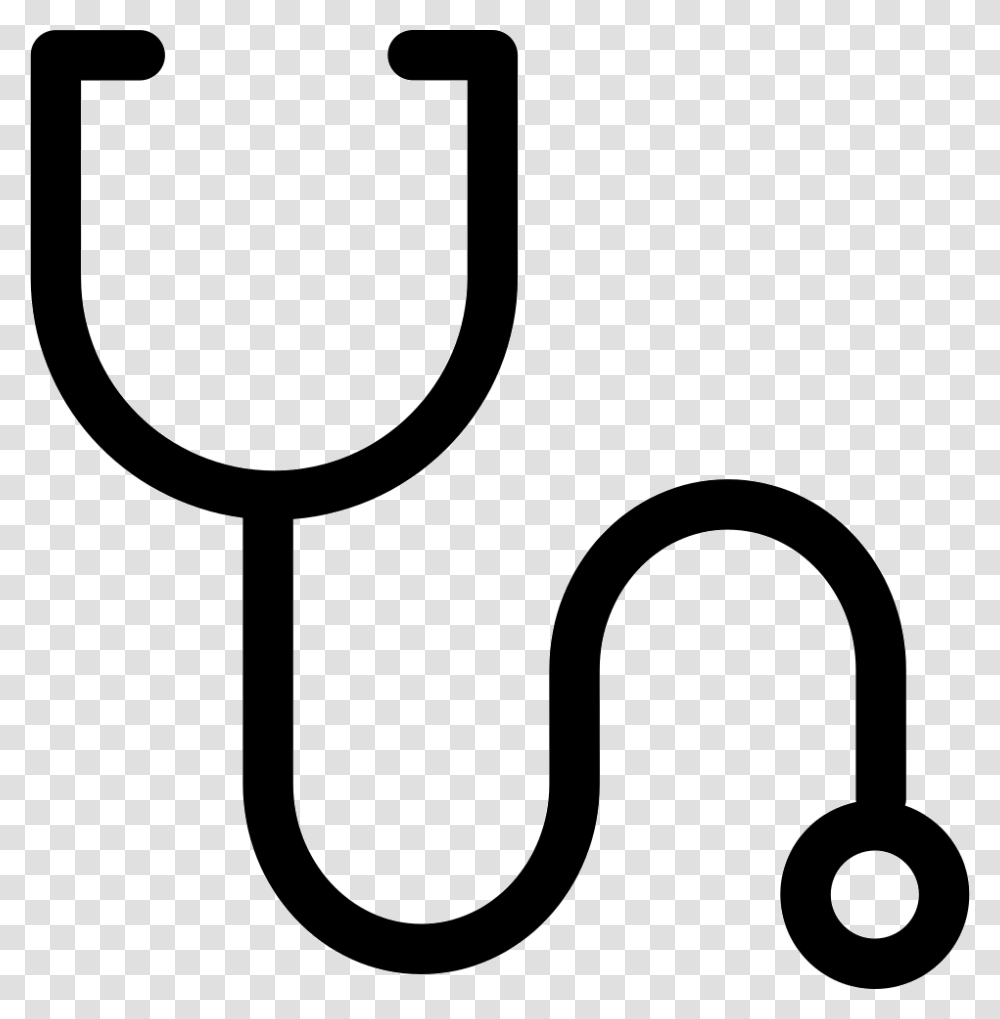 Stethoscope Outline Variant Stethoscope Vector Icon, Alphabet, Stencil Transparent Png