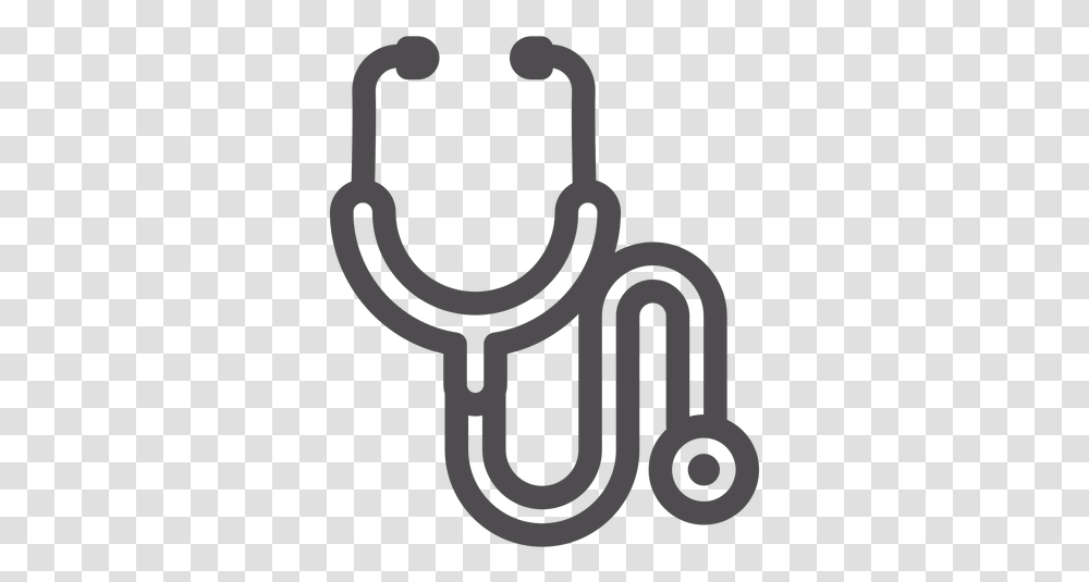 Stethoscope Stroke Icon Design Hospital Logo, Horseshoe, Symbol, Brass Section, Musical Instrument Transparent Png