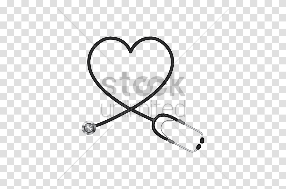 Stethoscope With Heart Shape Vector Image, Bow, Weapon, Weaponry Transparent Png
