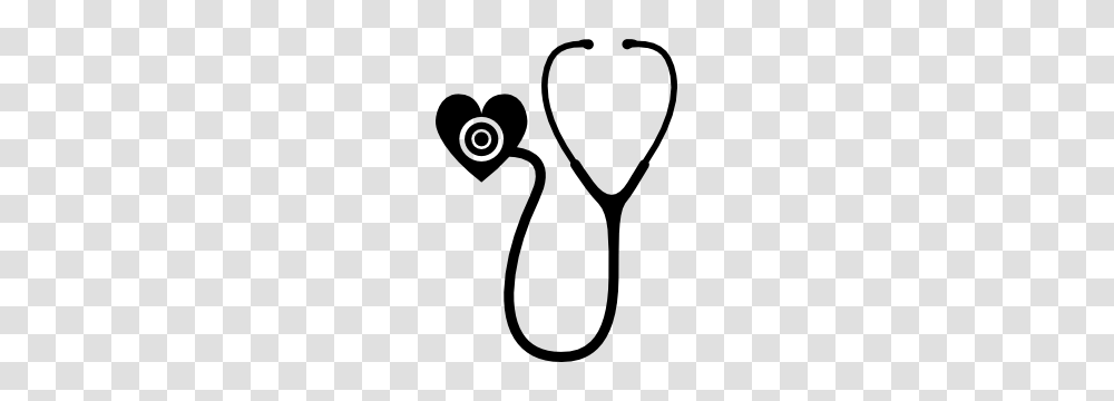 Stethoscope With Heart Sticker, Stencil, Drawing, Rattle, Light Transparent Png