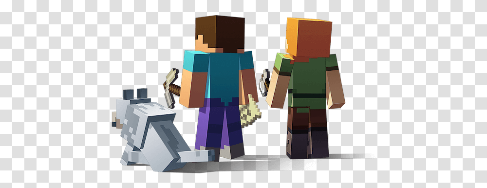 Steve Alex And A Wolf Looking Into The Distance Minecraft Minecraft Animation, Toy Transparent Png