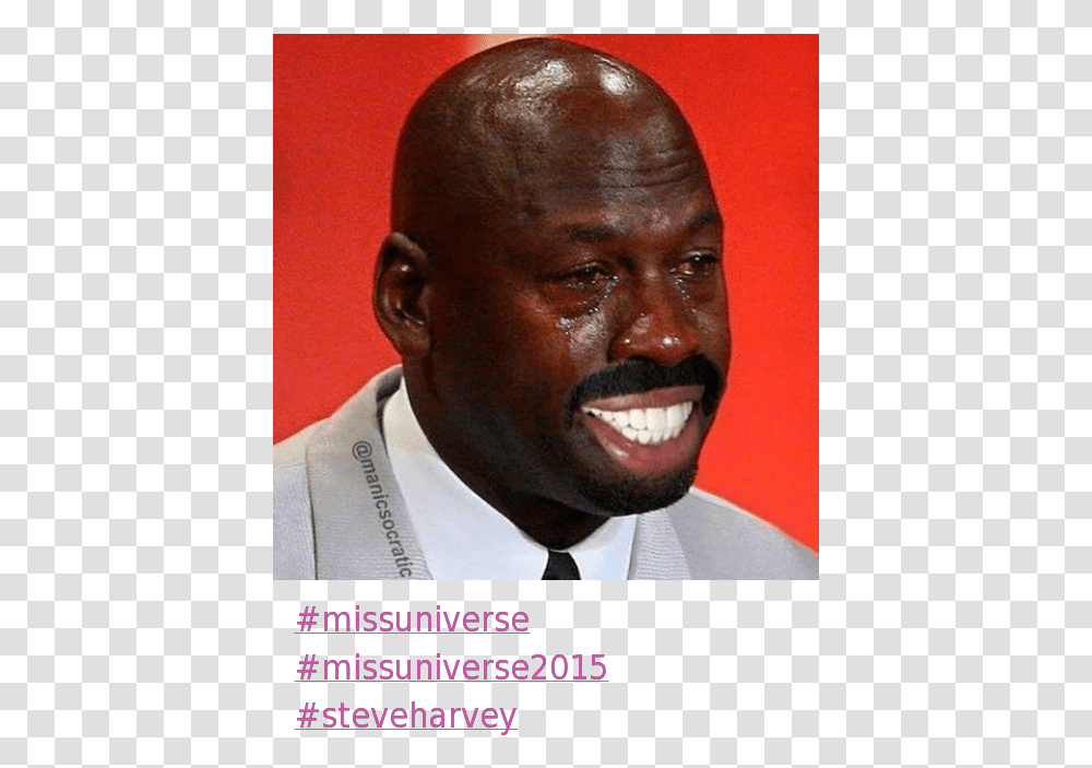 Steve Harvey Crying Jordan Meme Templates Black Man, Head, Face, Person, Home Decor Transparent Png