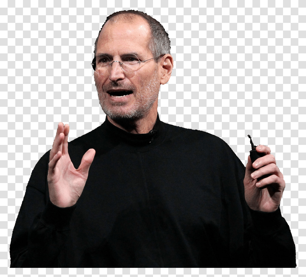 Steve Jobs O Steve Jobs Facebook Mobile Phone Steve Jobs, Person, Human, Finger, Sleeve Transparent Png