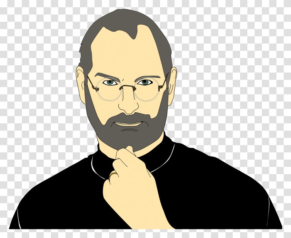 Steve Jobs Portrait Clip Arts Steve Jobs Clipart, Head, Face, Person, Glasses Transparent Png