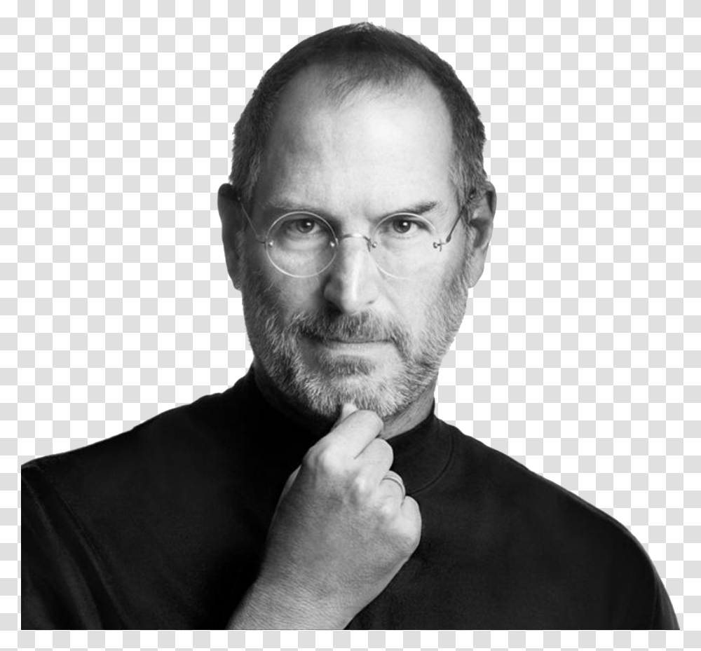 Steve Jobs Thinking Image Steve Jobs Royalty Free, Face, Person, Glasses, Accessories Transparent Png