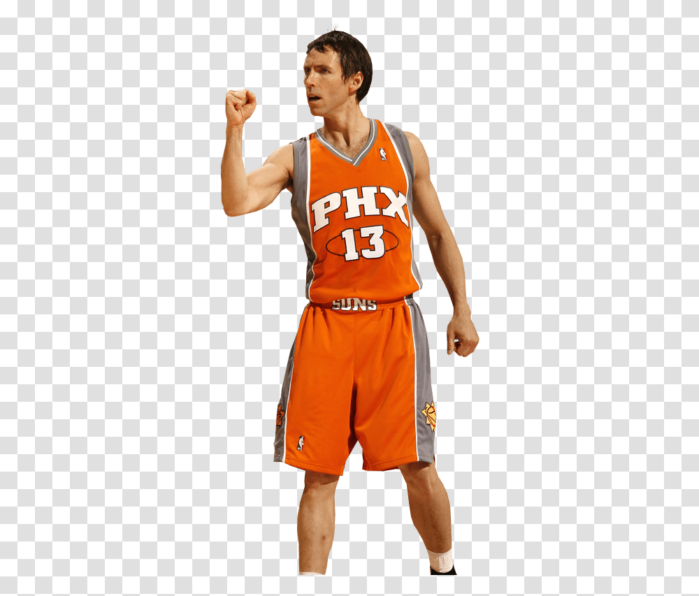 Steve Nash Winner Steve Nash Suns Orange Jersey, Person, People, Basketball, Team Sport Transparent Png
