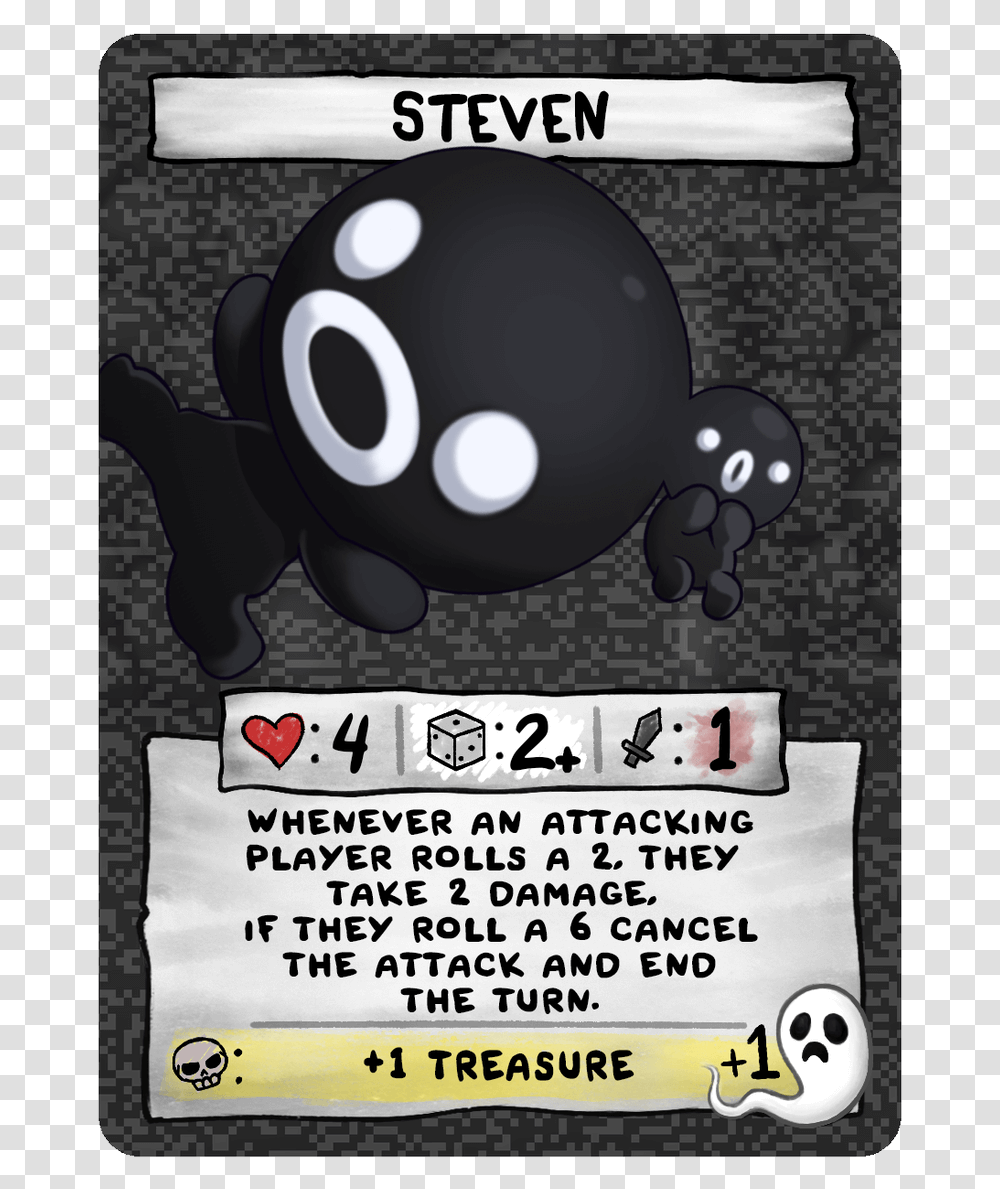 Steven Binding Of Isaac Four Souls All Cards, Poster, Advertisement, Paper Transparent Png
