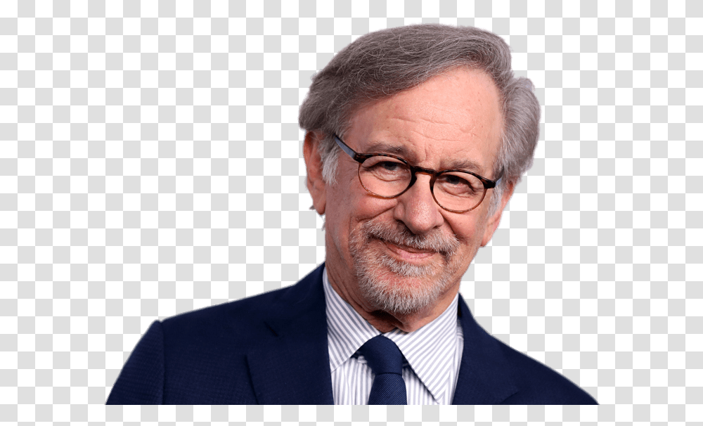Steven Spielberg Portrait Steven Spielberg No Background, Tie, Accessories, Person, Glasses Transparent Png