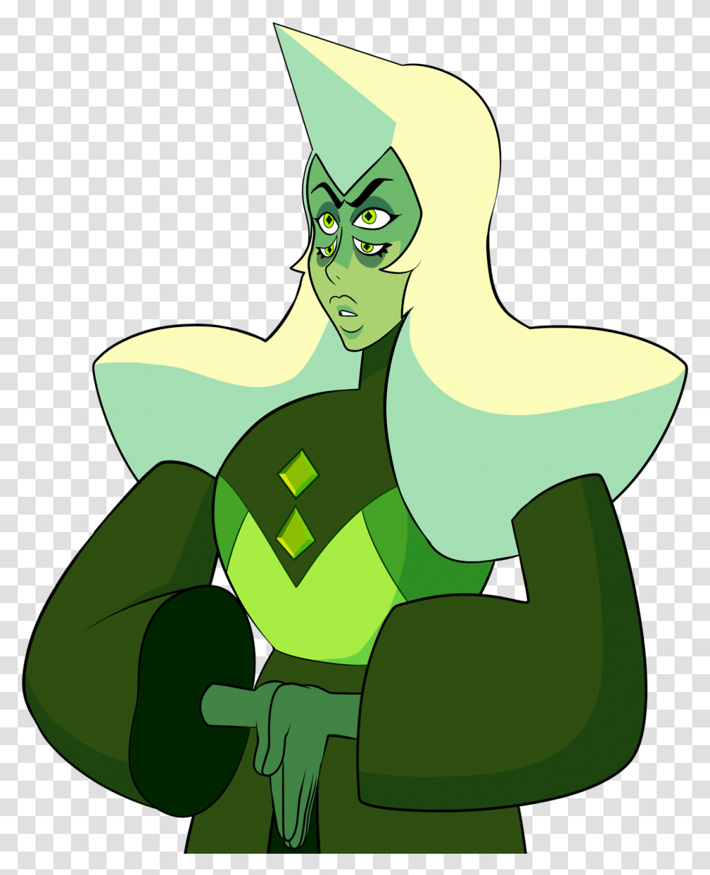 Steven Universe Blue And Yellow Diamond Fusion, Green, Alien, Animal, Wildlife Transparent Png