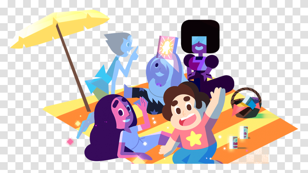 Steven Universe Characters Sitting On The Beach Dove Self Esteem Project Steven Universe, Crowd, Poster Transparent Png