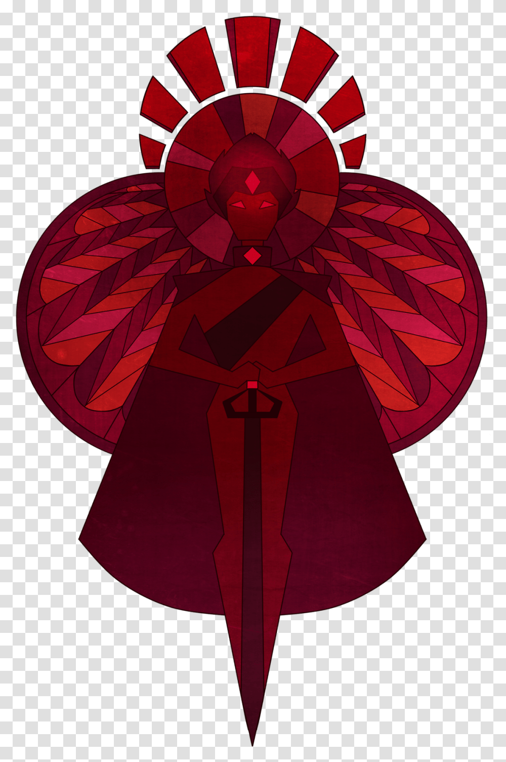 Steven Universe Red Diamond Mural, Lamp, Costume Transparent Png