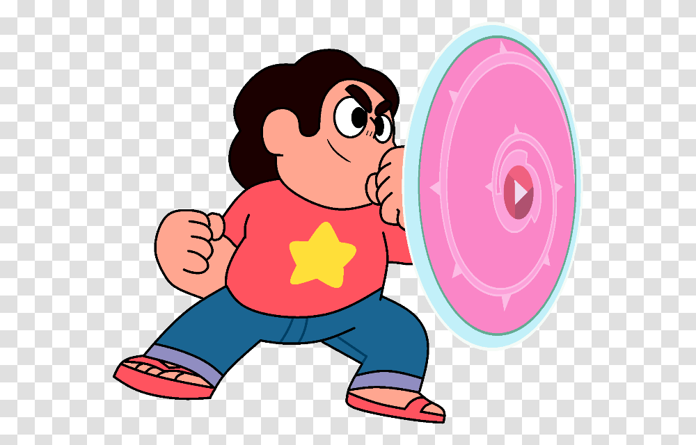 Steven Universe With His Weapon Steven Universe, Toy, Face, Armor, Frisbee Transparent Png