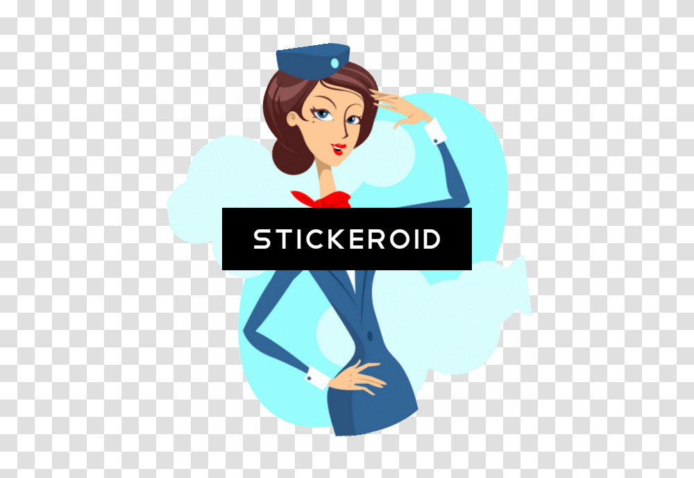 Stewardess I Love Flight Attendants Airplanes Airliners, Person, Label, Poster Transparent Png