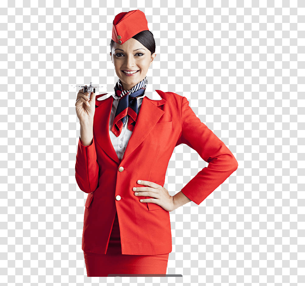 Stewardess, Person, Blazer, Jacket Transparent Png