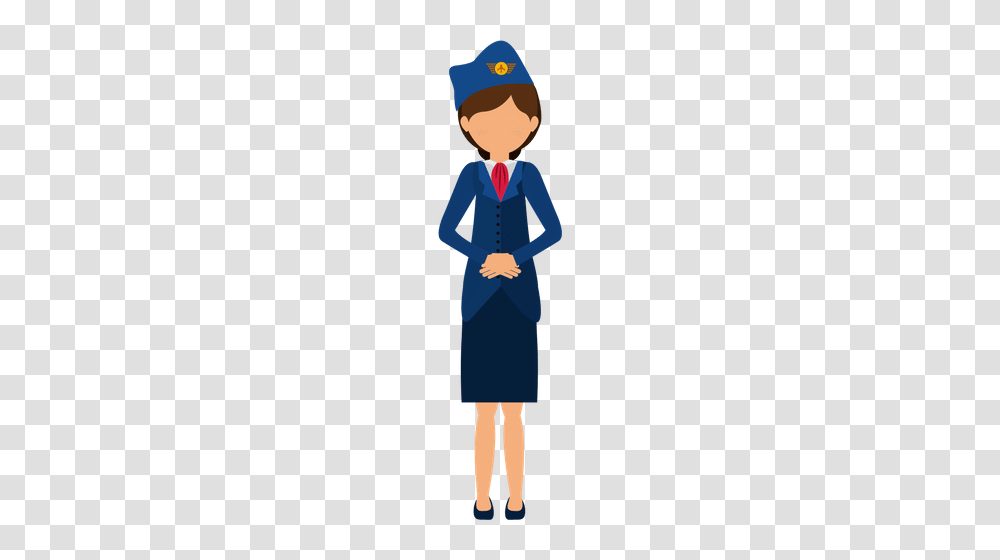 Stewardess, Person, Standing, Sleeve Transparent Png