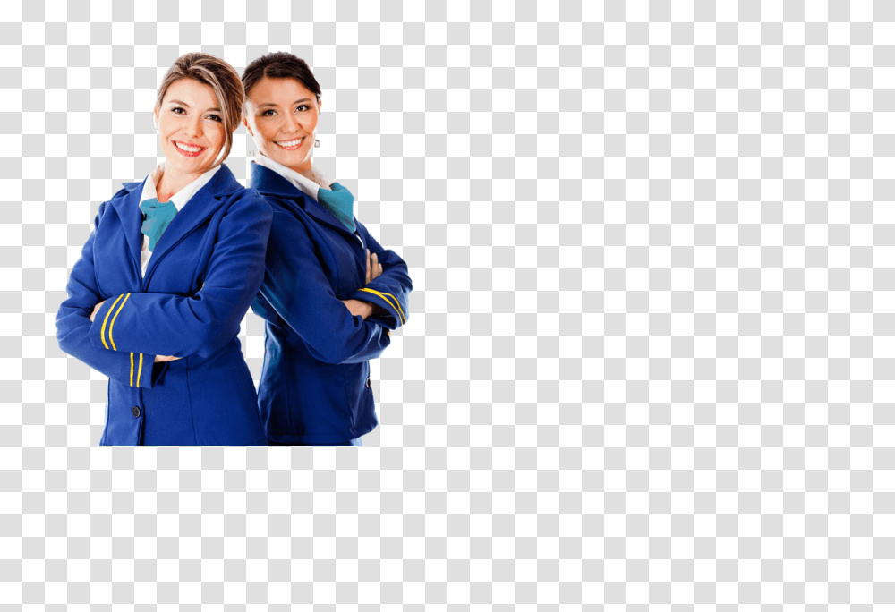 Stewardess, Person, Suit, Overcoat Transparent Png