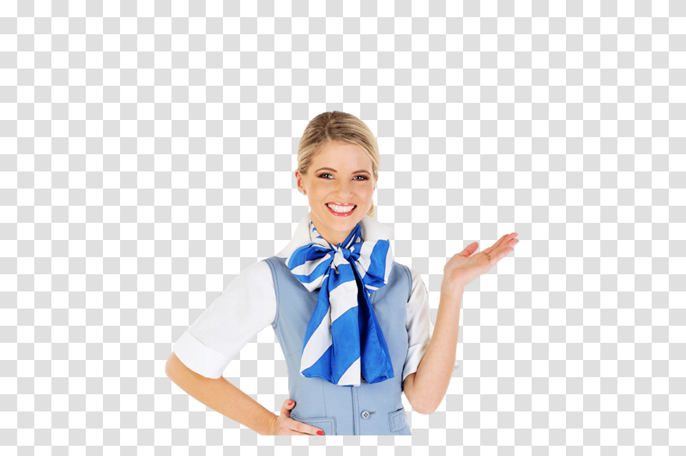 Stewardess, Person, Tie, Accessories Transparent Png