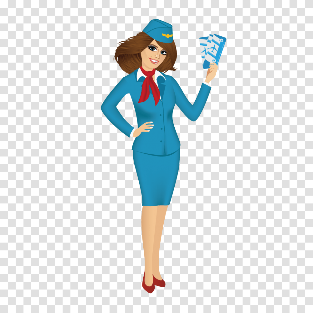 Stewardess, Person, Dress, Sleeve Transparent Png