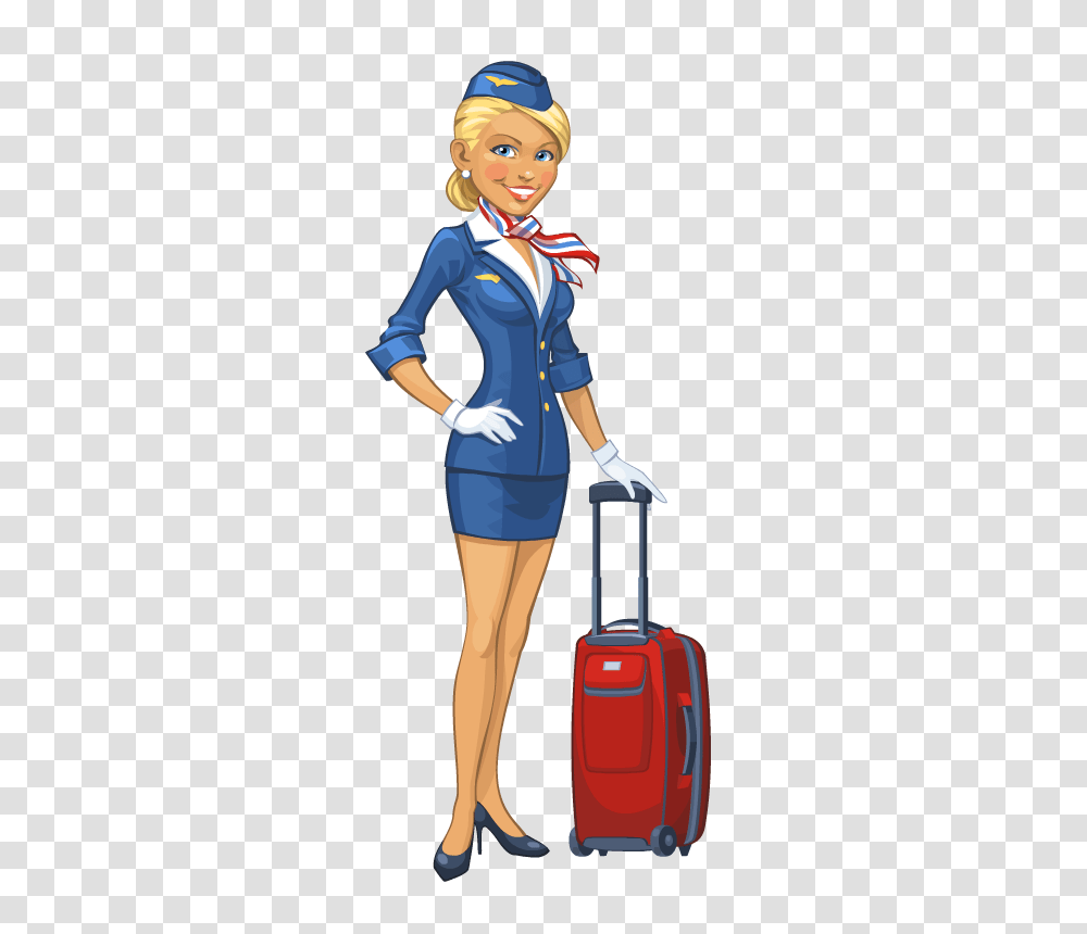 Stewardess, Person, Human, Doctor, Luggage Transparent Png