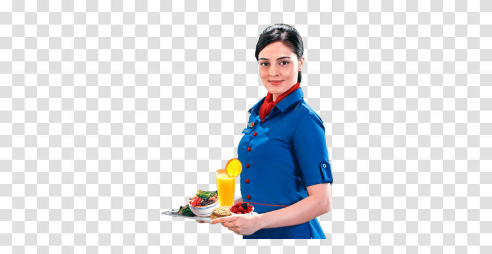 Stewardess, Person, Juice, Beverage Transparent Png