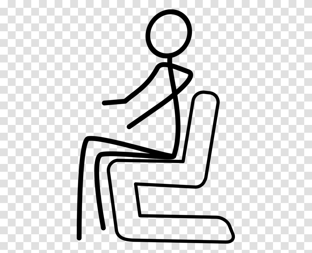 Stick Figure Chair Sitting Drawing Seat, Gray, World Of Warcraft Transparent Png