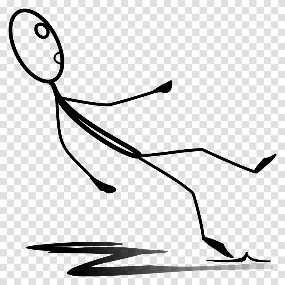 Stick Figure Falling, Bow, Stencil, Animal Transparent Png