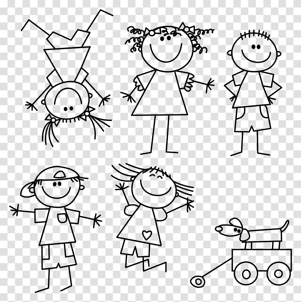 Stick Figure Kids Svg, Super Mario, Gray, World Of Warcraft Transparent Png