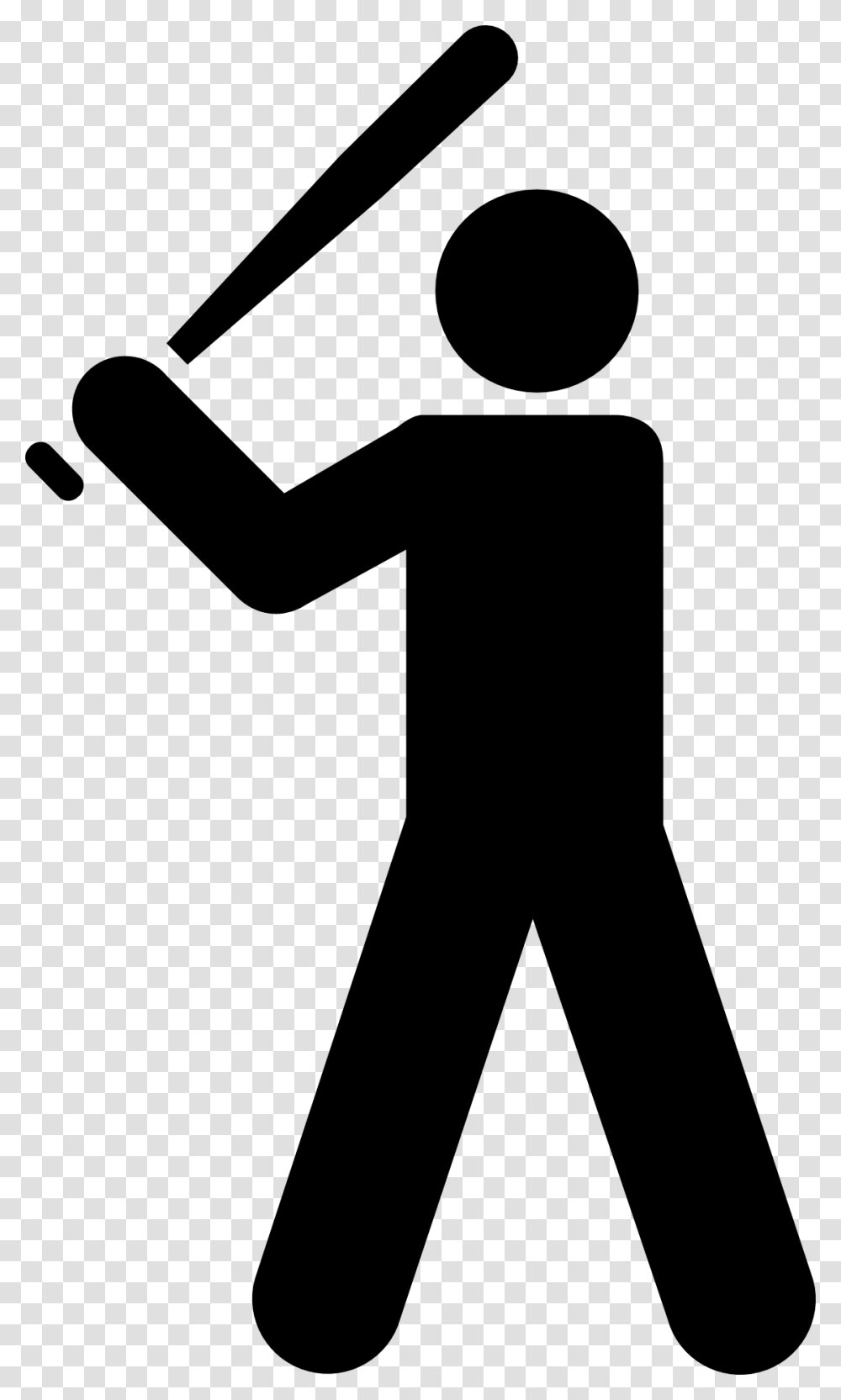Stick Figure Playing Baseball, Silhouette, Hammer Transparent Png
