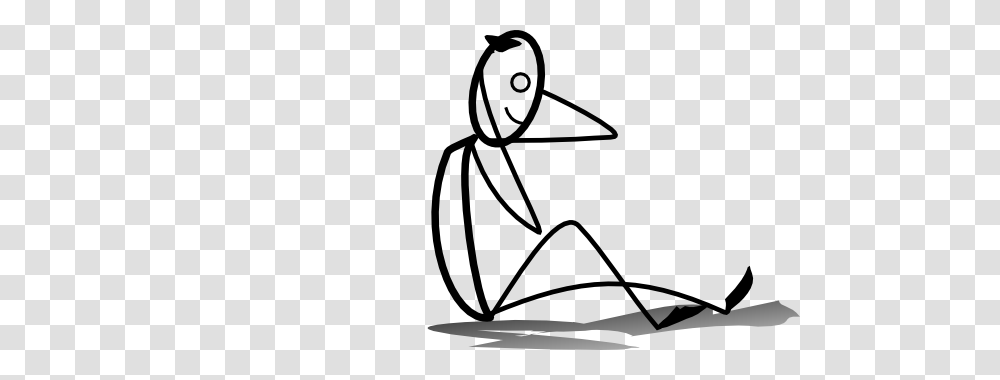 Stick Figure Sit Up Clip Art, Drawing, Doodle, Sketch Transparent Png