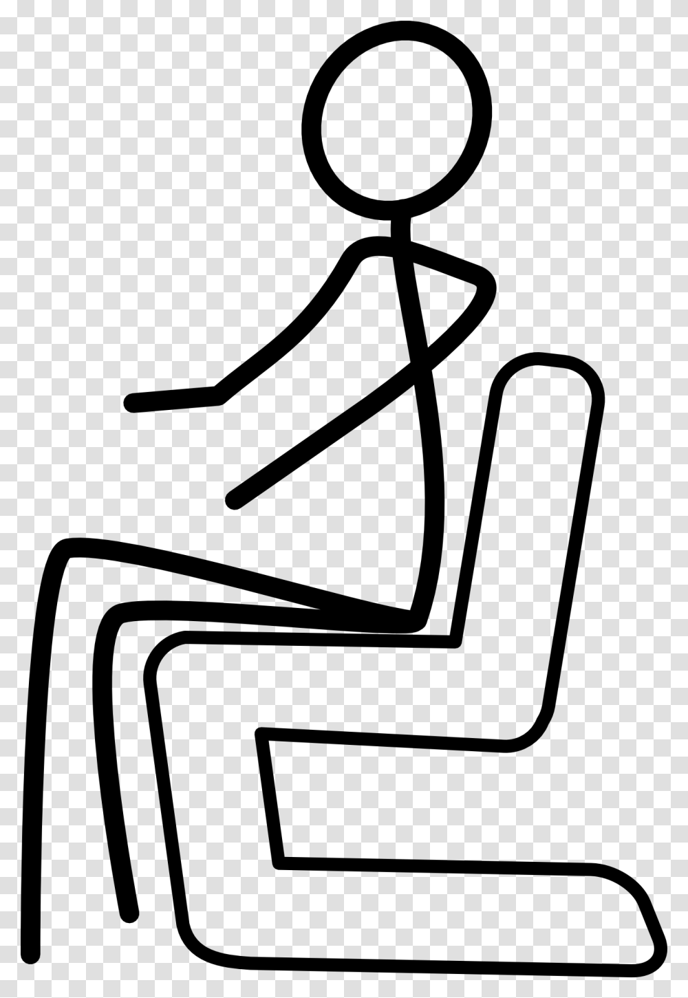 Stick Figure Stickman Sitting On Chair, Lawn Mower, Tool, Alphabet Transparent Png