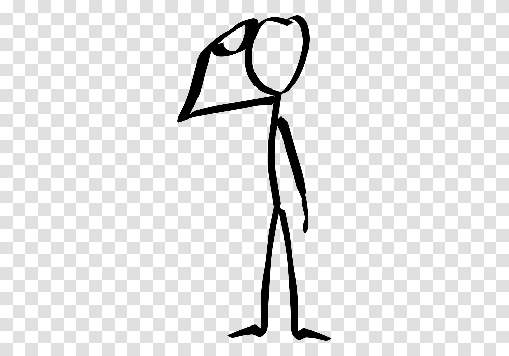 Stick Figure Thinking Clipart Clipart Suggest News To Go, Label, Bag, Stencil Transparent Png