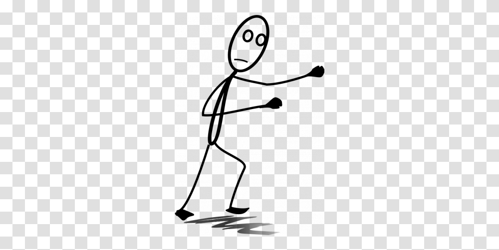 Stick Man Figure In Fighting Position Kedi Stick, Gray, World Of Warcraft Transparent Png