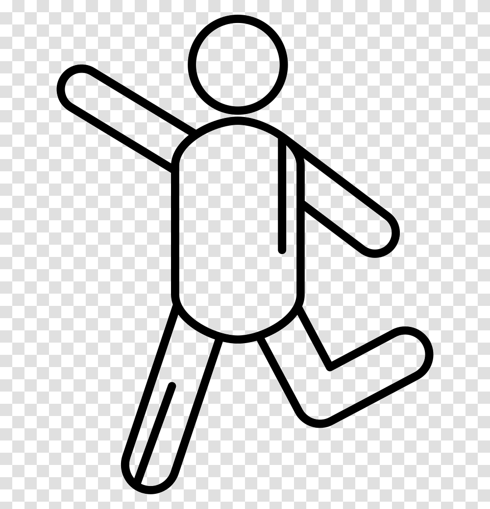 Stick Man Running Icon, Label, Chair, Furniture Transparent Png