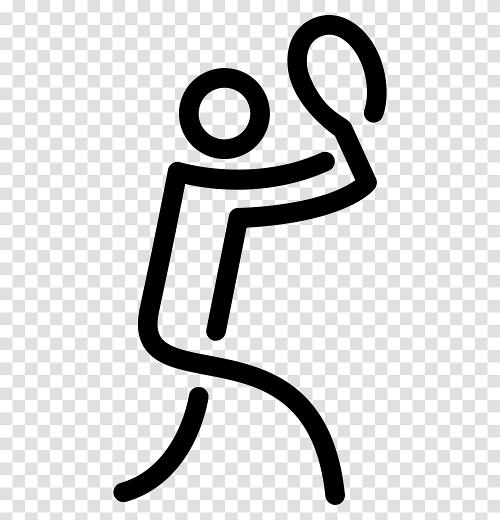 Stick Man With Rope Noose Sportive Sign Sports Symbols Man, Stencil, Alphabet, Logo Transparent Png