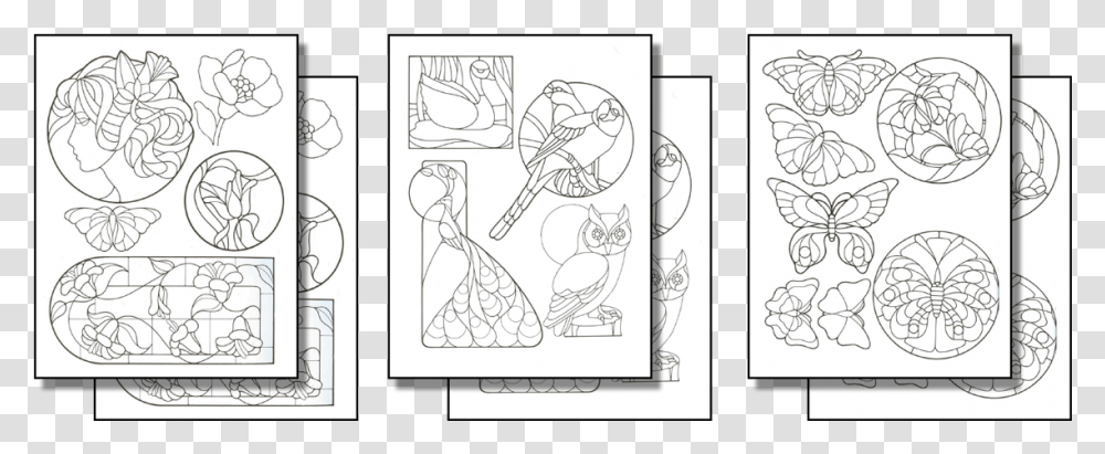 Stick N Burn Stained Glass Designs Set 1Class Lazyload Stick N Burn, Doodle, Drawing Transparent Png