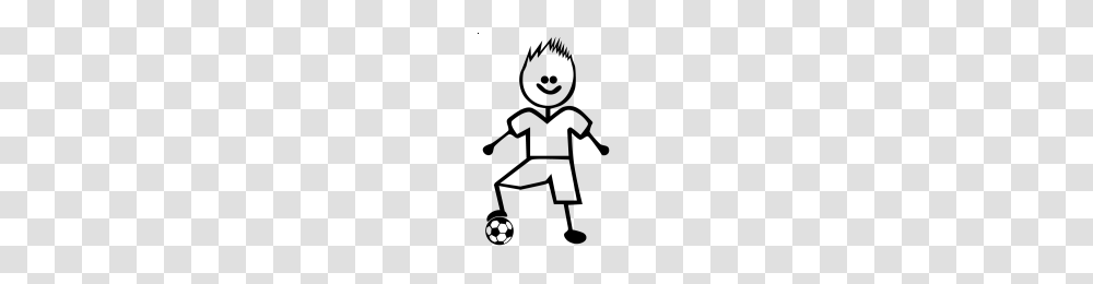 Stick Soccer Kid Decal, Gray, World Of Warcraft Transparent Png