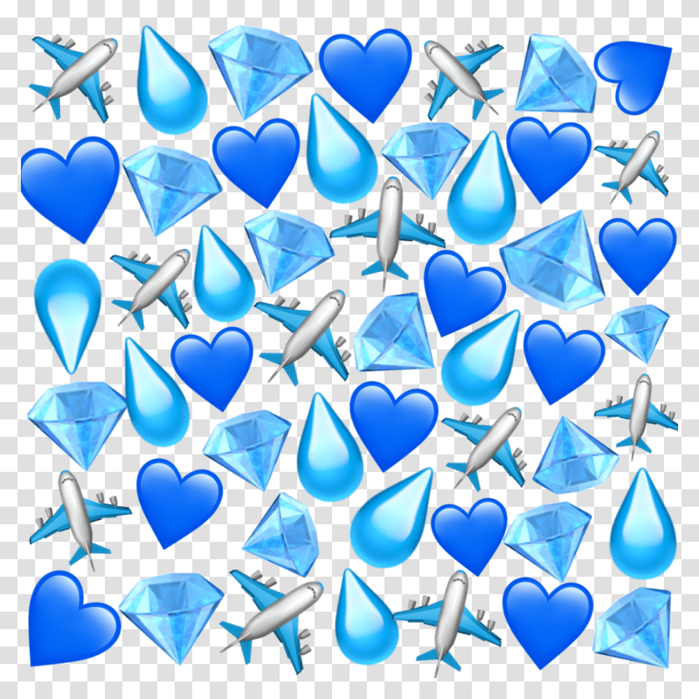 Sticker Bluesticker Blue Hearts Aesthetic Like4like Eric Cuaresma, Triangle, Paper, Confetti Transparent Png