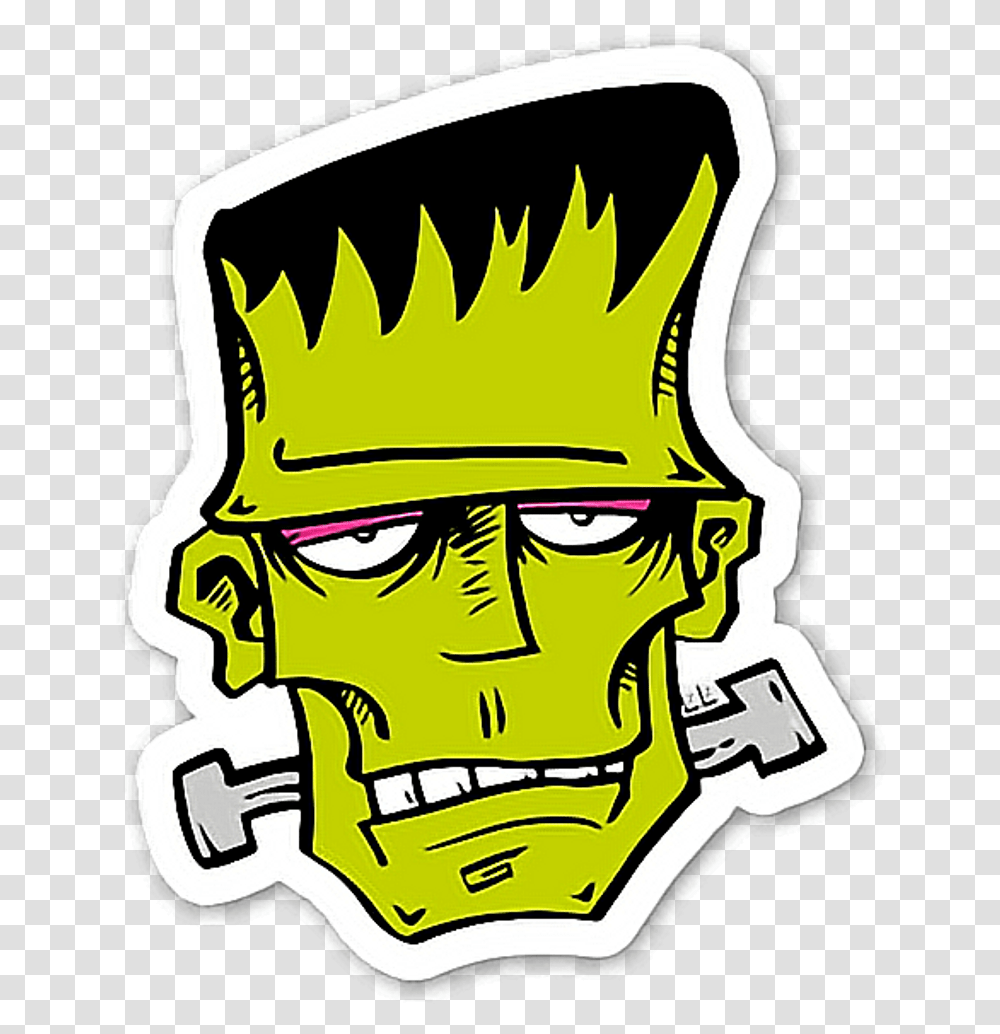 Sticker By Ethanpalma Frankenstein Head Clipart, Helmet, Apparel, Face Transparent Png