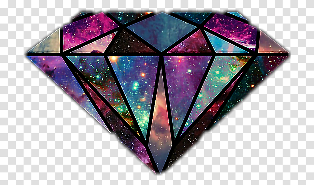 Sticker By Report Abuse Galaxy Diamond, Triangle, Gemstone, Jewelry, Accessories Transparent Png