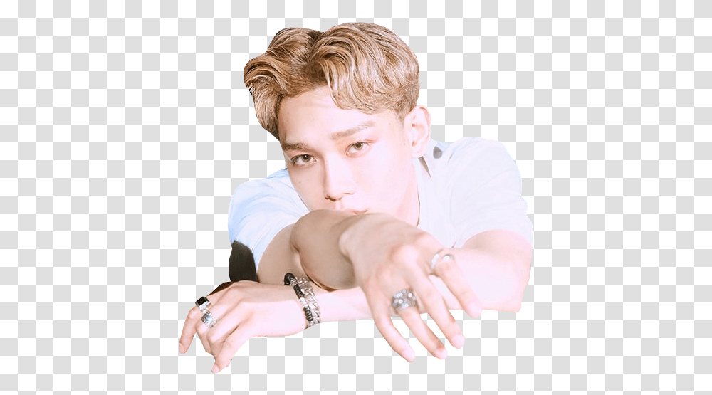 Sticker Chen Exo Boy Idol Freetoedit, Person, Human, Finger, Accessories Transparent Png