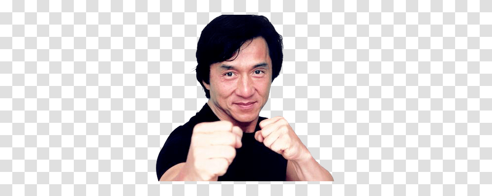 Sticker De El Guirri Sur Other Jacky Chan Jackie Chinois Kung Fu, Person, Human, Face, Hand Transparent Png