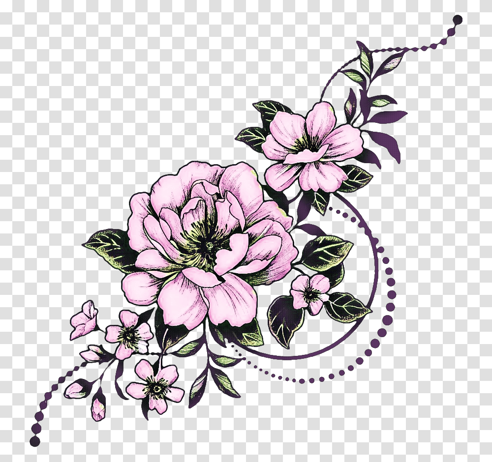 Sticker Design Flower Tattoo, Floral Design, Pattern Transparent Png