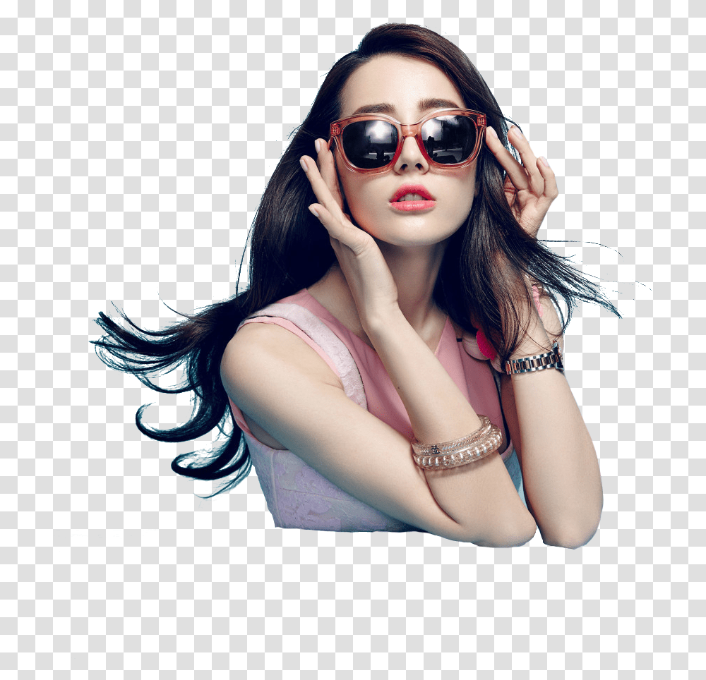 Sticker Dilireba Dilrabadilmurat Girl Actress Dilraba Without Background, Sunglasses, Accessories, Person, Female Transparent Png