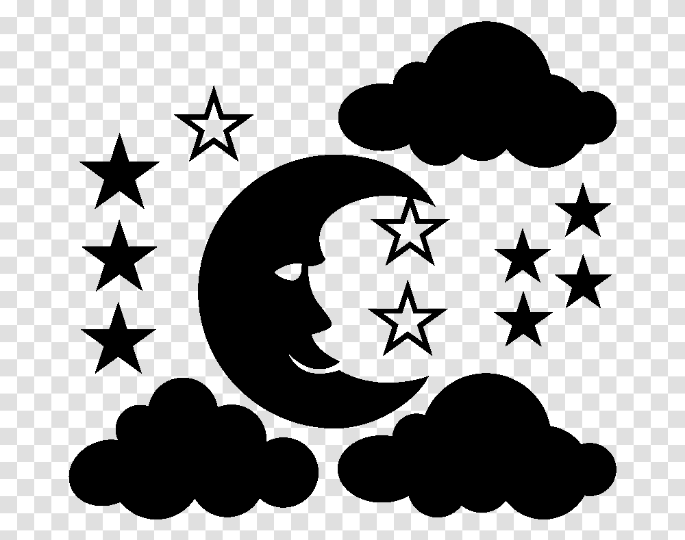 Sticker Etoiles Lune Et Nuages Ambiance Sticker Kc Star Icon Set, Gray, World Of Warcraft Transparent Png