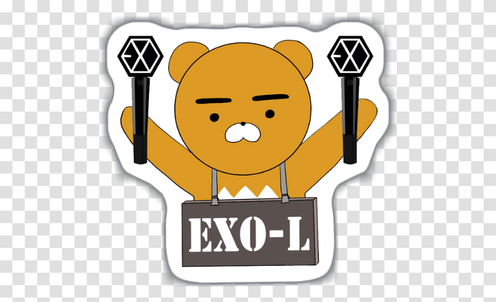 Sticker Exo L Shared By Brendah Xd On We Heart It Exo Logo Hd, Label, Text, Jaw, Symbol Transparent Png