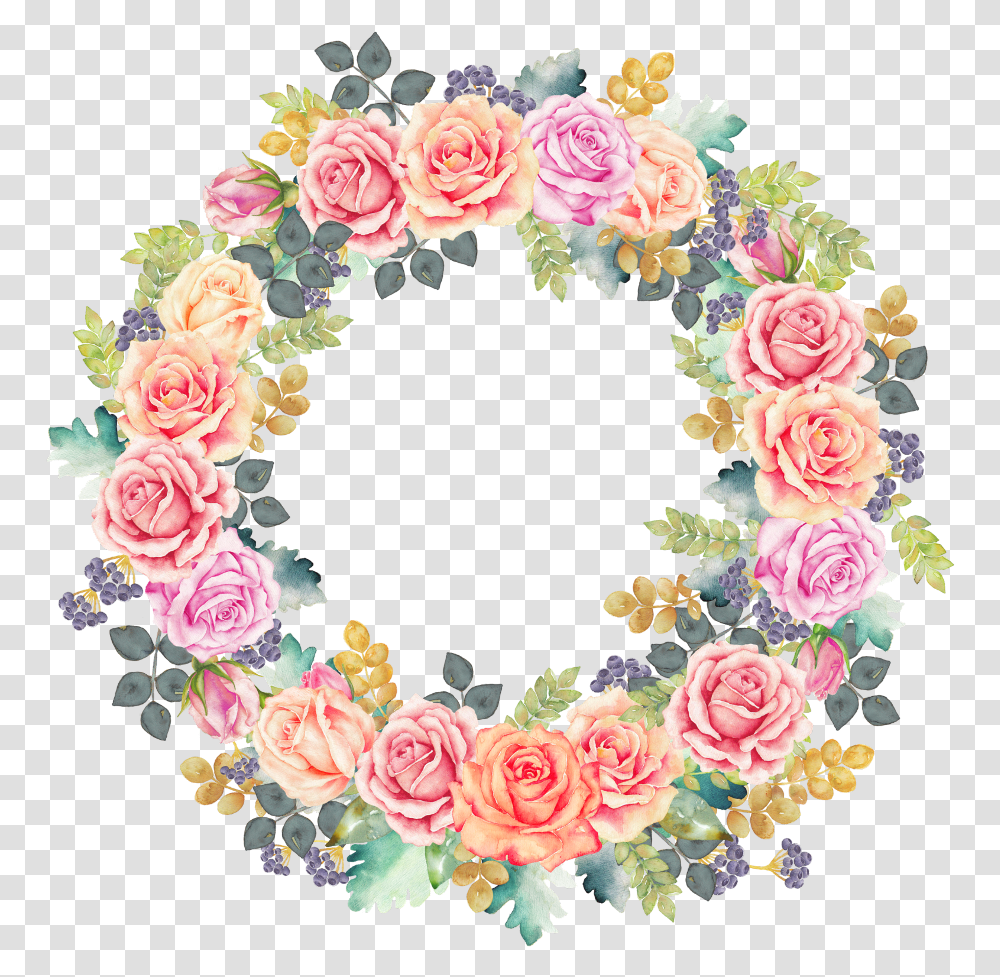 Sticker Frame Border Circle Roundframe Flowers Coroa De Flores, Floral Design, Pattern Transparent Png