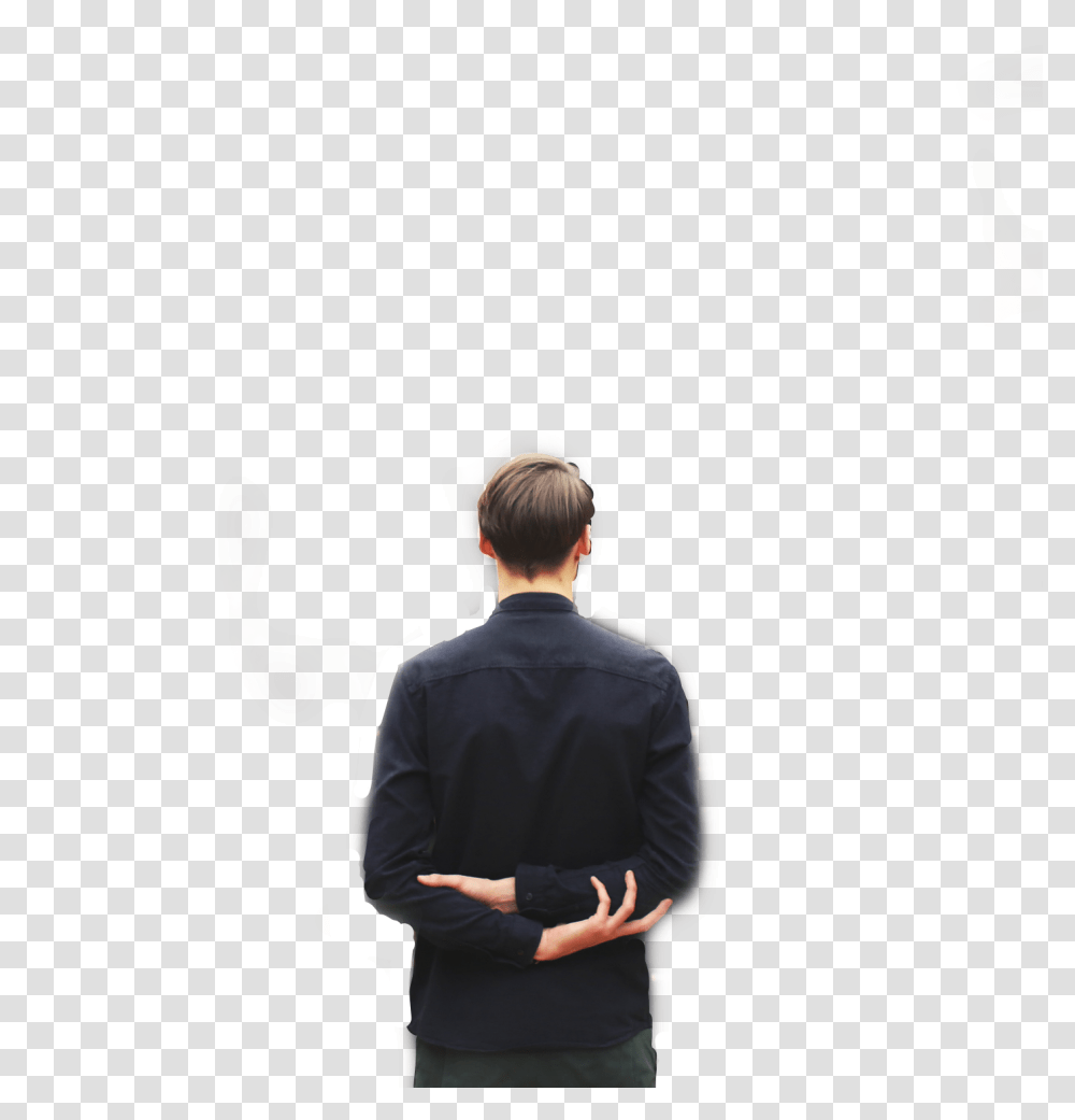 Sticker Freestickers Stickers Man Back Standing Standing, Person, Sleeve, Long Sleeve Transparent Png