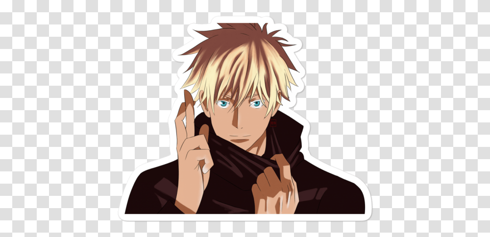 Sticker Gojo Satoru Communication Device, Comics, Book, Manga, Person Transparent Png