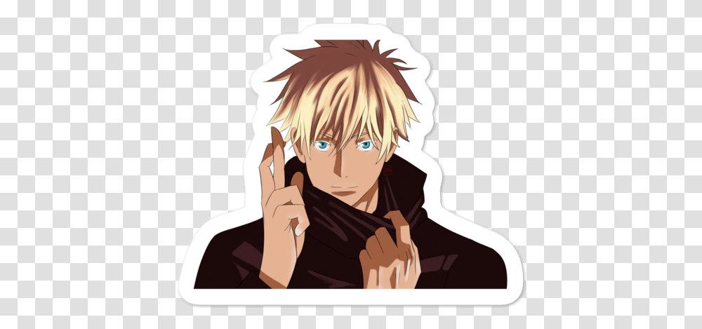 Sticker Gojo Satoru Language, Comics, Book, Manga, Person Transparent Png